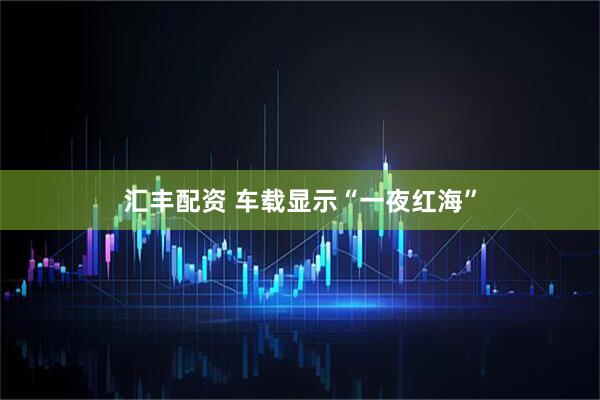 汇丰配资 车载显示“一夜红海”