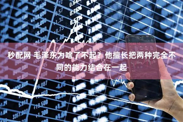 秒配网 毛泽东为啥了不起？他擅长把两种完全不同的能力结合在一起